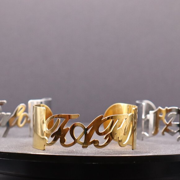 FAFO Metal Cuff Bracelet – For the Fearless & Unapologetic 🔥 - Picture 3 of 3